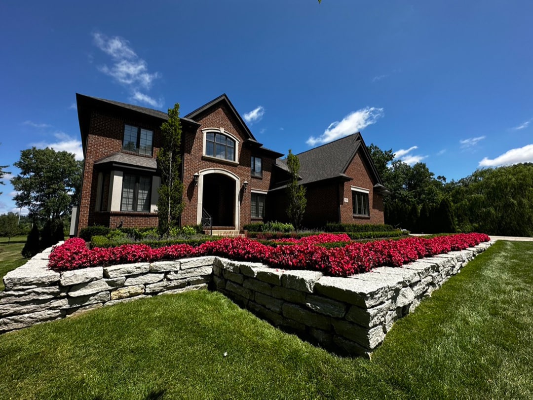 A residential landscape and hardscape project by J&J Landscaping